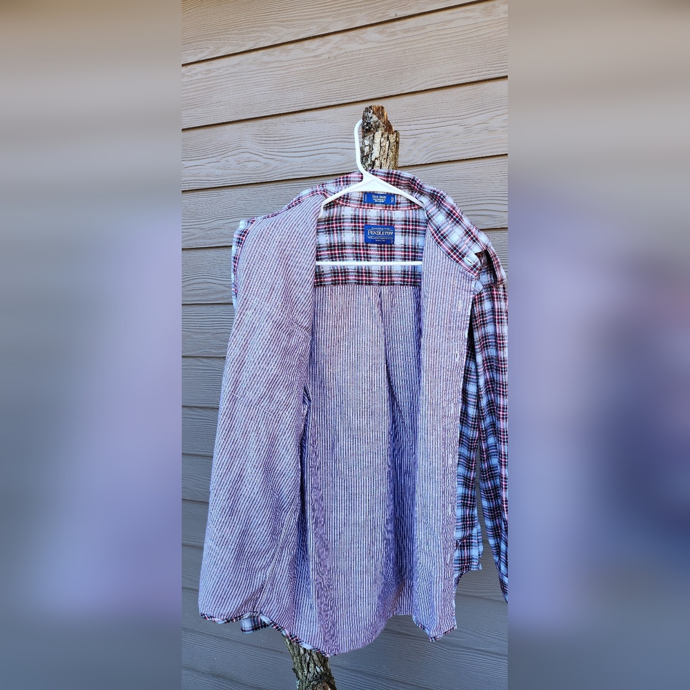 Pendleton Red And White Checkered Button Down Shi… - image 6